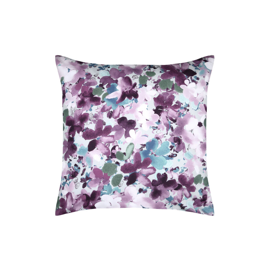 Federa cuscino letto quadrata percalle di cotone (63 x 63 cm) Pervenche Viola parma