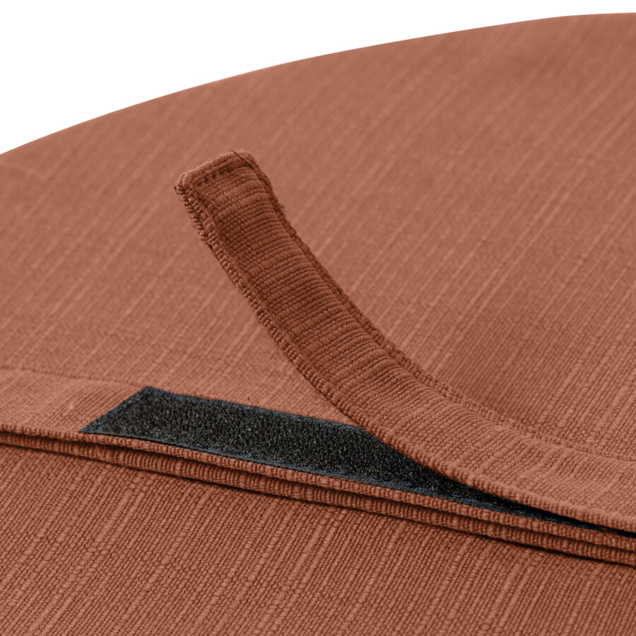EM - Assise matelassŽe ronde dŽhoussable ¯ 40 cm Polyester uni SUNSET Terracotta