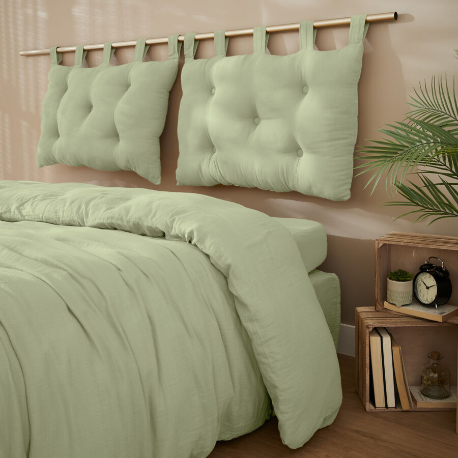 Tête de lit gaze de coton (80 cm) Gaïa Vert tilleul