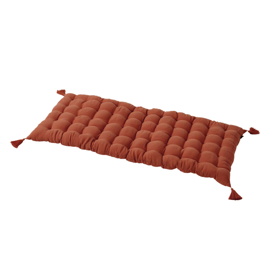 Matelas de sol gaze de coton (60 x 120 cm) Gaïa Terracotta