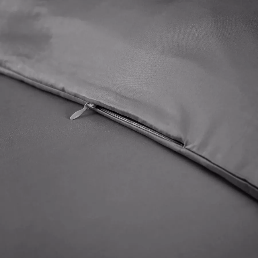Housse de couette satin de bambou (240 x 220 cm) Salomé Gris granit