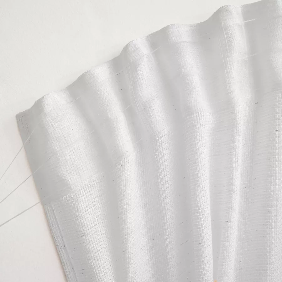 Voilage galon fronceur effet lin (140 x 240 cm) Luca Blanc