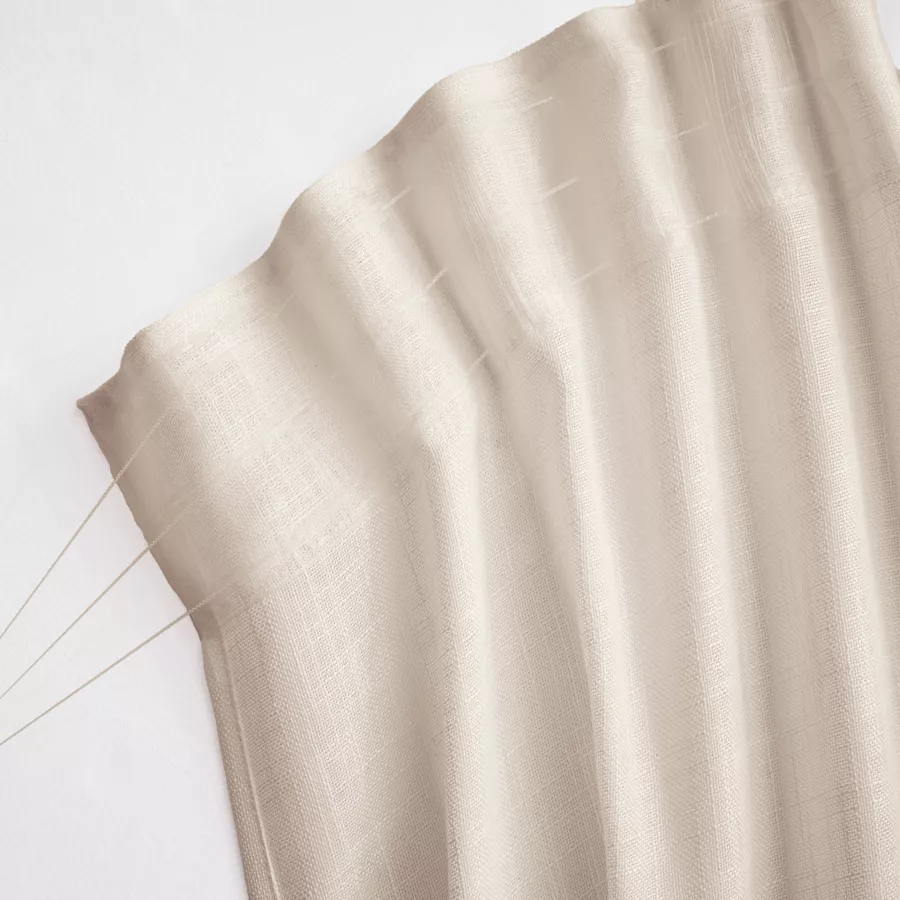 Voilage galon fronceur effet lin (140 x 240 cm) Robin Beige