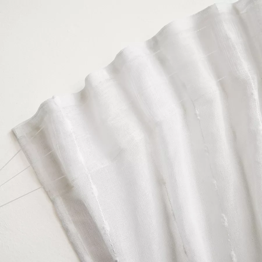 Voilage galon fronceur pompons (140 x 240 cm) Axel Blanc