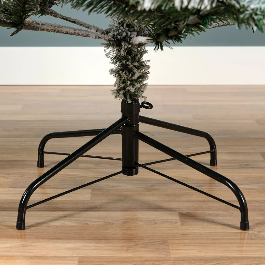 Árbol artificial de Navidad con luces 260 LED H180 cm King Verde nevado