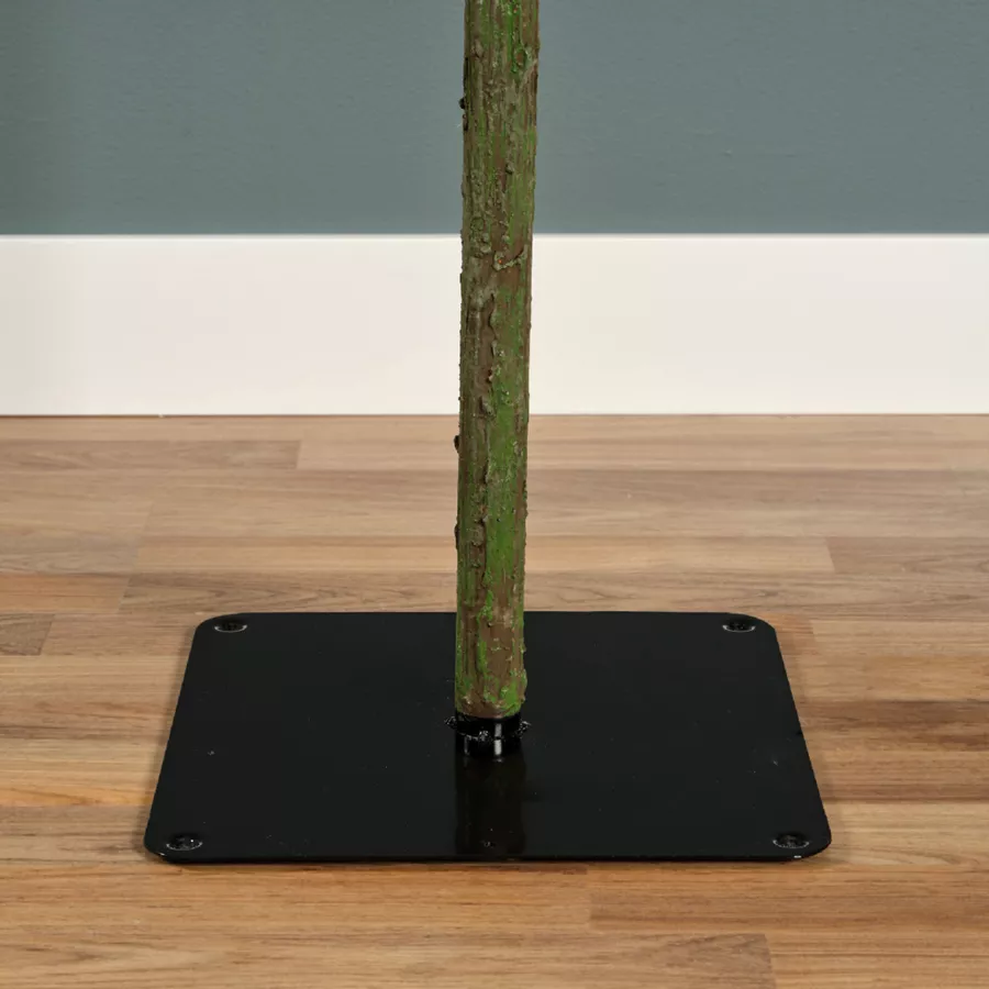 Verlichte kunstkerstboom buiten 150 LED H180 cm Sierra Besneeuwd Groen