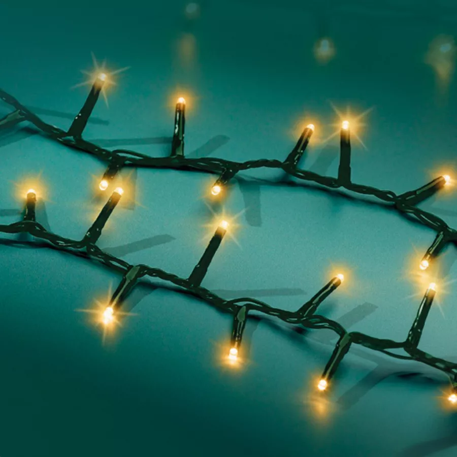 Guirlande lumineuse 22,50 m 1000 LED câble vert Luxe Blanc chaud