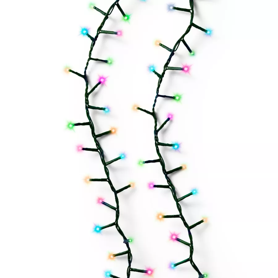 Guirlande lumineuse 34 m 1500 LED câble vert NewLuxe Multicolore pastel