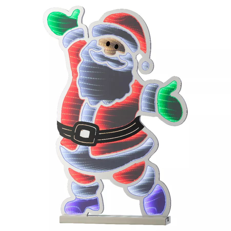 Lichtgevende Kerstman 438 LED (H60 cm) Infinity Koud wit/multicolor