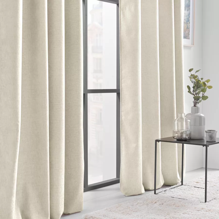 Cortina con ojales terciopelo (140 x 260 cm) Verra Beige