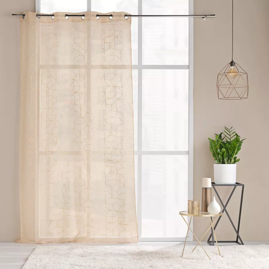 Visillo con ojales (140 x 240 cm) LouxOro Beige