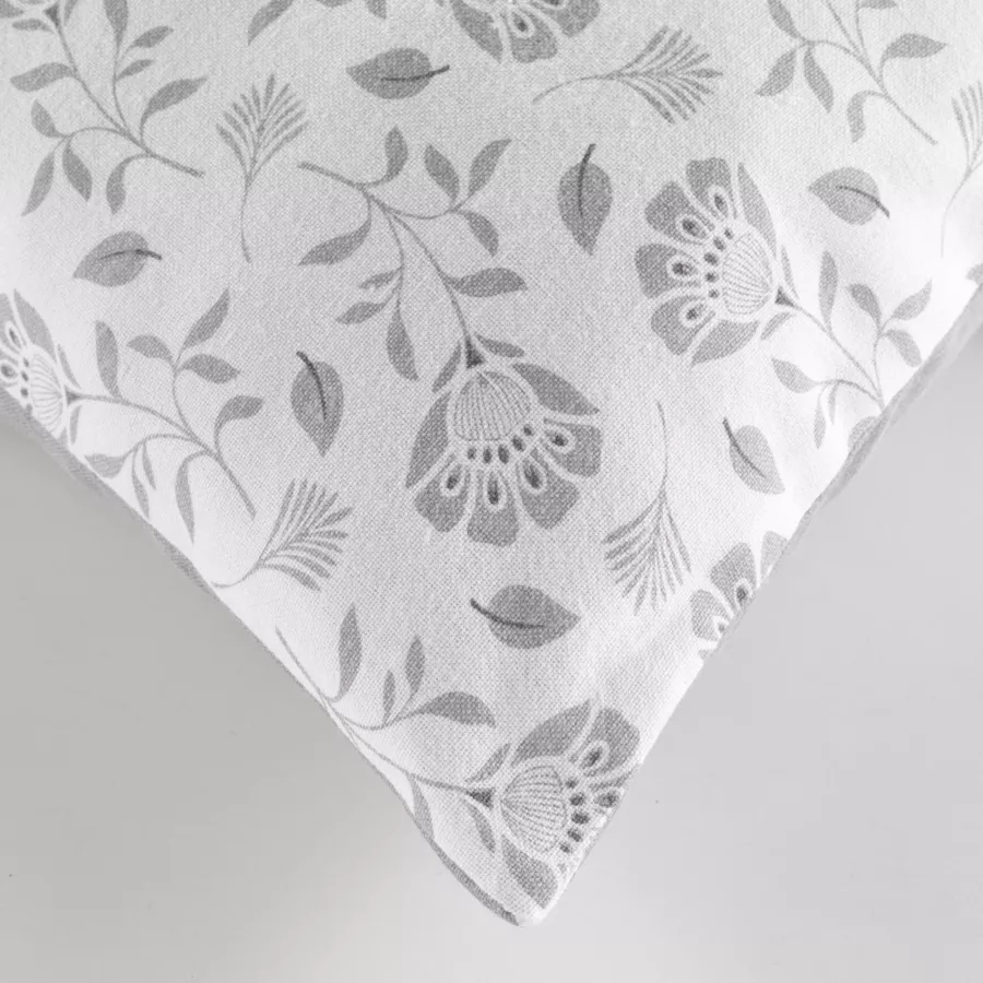 Coussin carré coton (50 x 50 cm) Flavie Gris