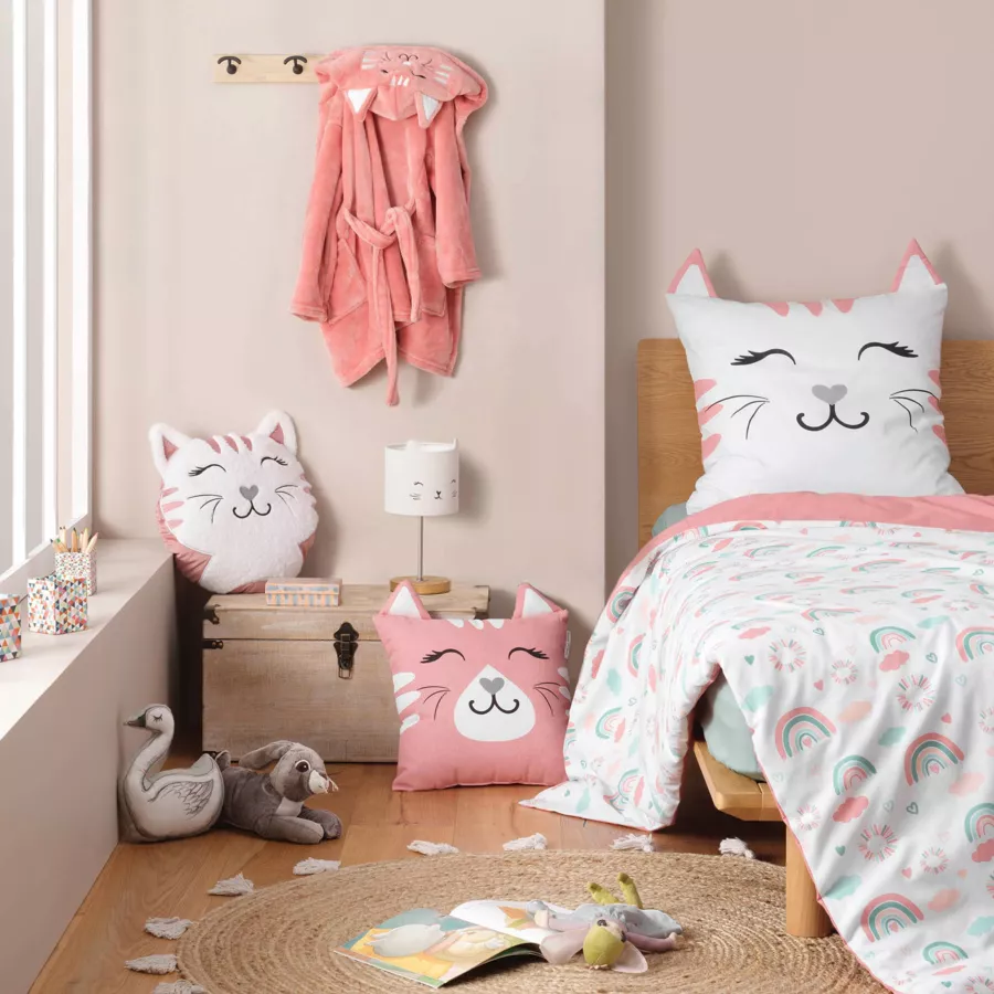 COUSSIN COMPRESSE 40 x 40 CM COTON IMPRIME CHATCHAT DES. PLACE