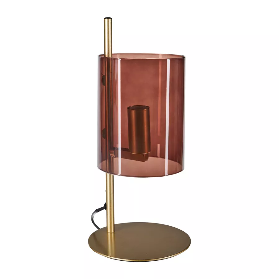 LAMPE VERRE VICTORIA MARRON  Dim : l34.5xH24xP2cm