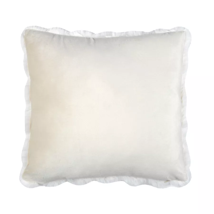 Coussin carré fausse fourrure (45 x 45 cm) Nebraska Ecru