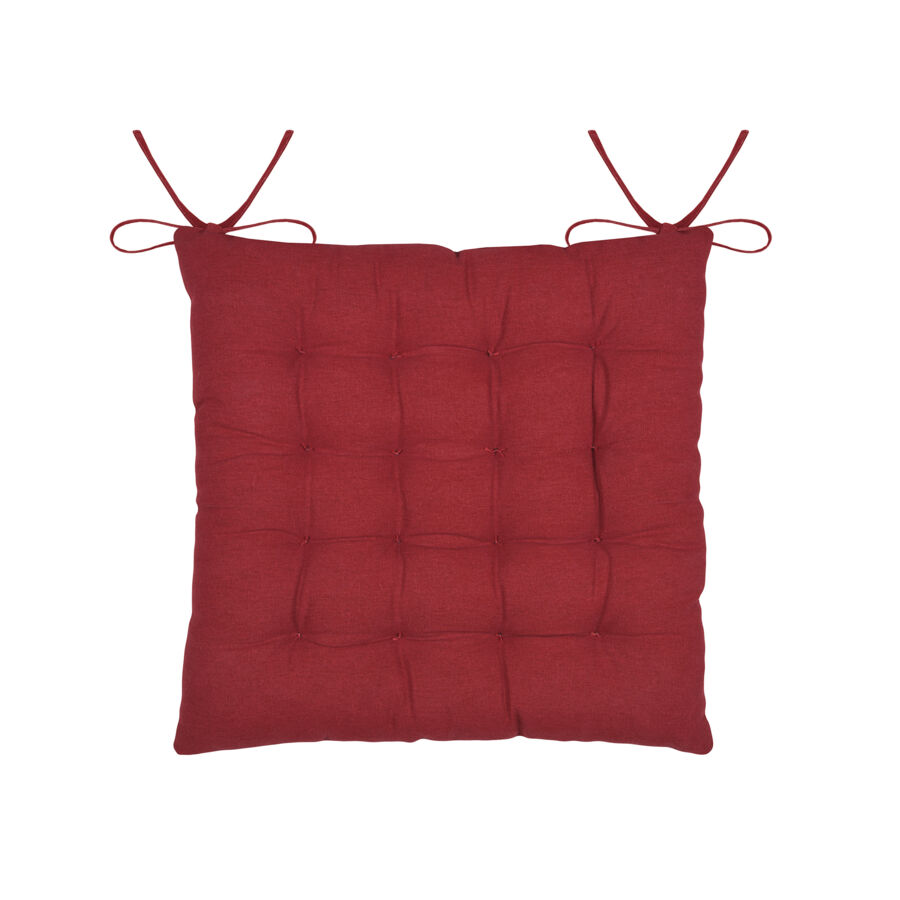 Coussin de chaise carré coton (40 x 40 cm) Ornon Rouge