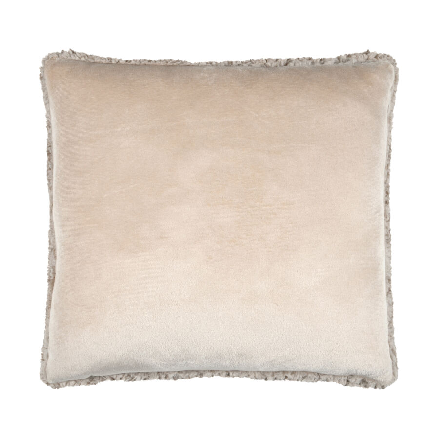 Coussin carré fausse fourrure (50 x 50 cm) Dudley Taupe