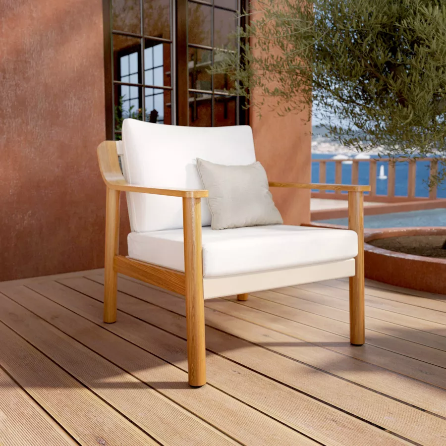 Salon de jardin aluminium 5 places Phuket - Beige