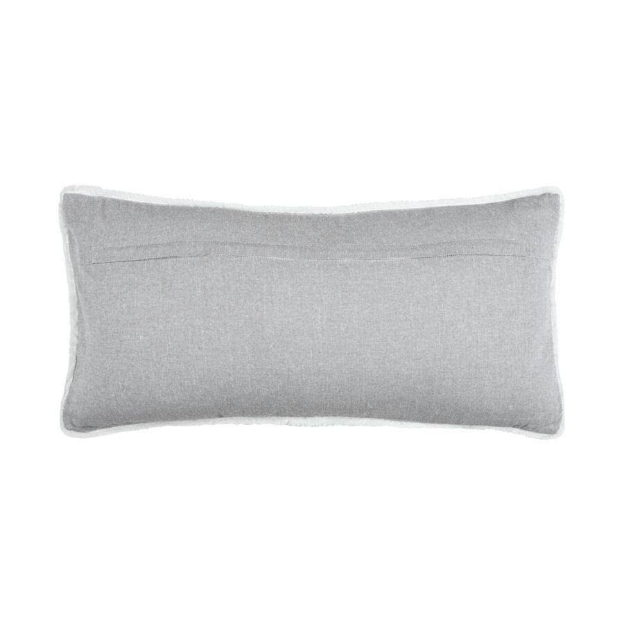 Coussin rectangulaire velours (35 x 70 cm) Gresy Gris