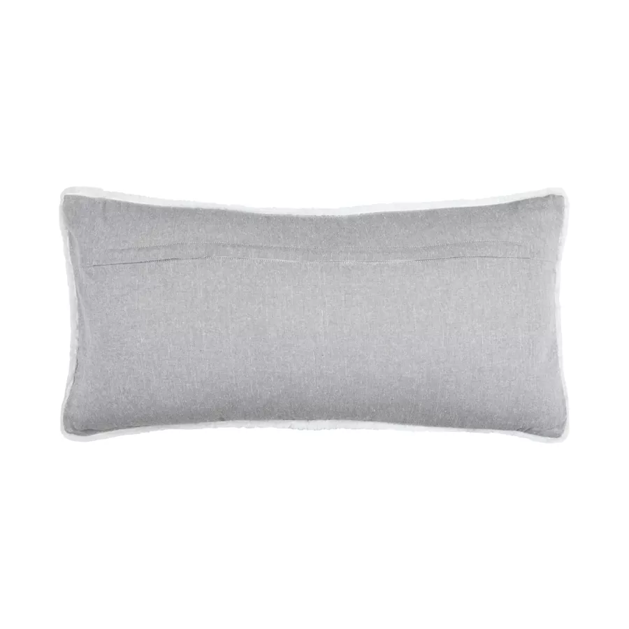 Coussin rectangulaire velours (35 x 70 cm) Gresy Gris