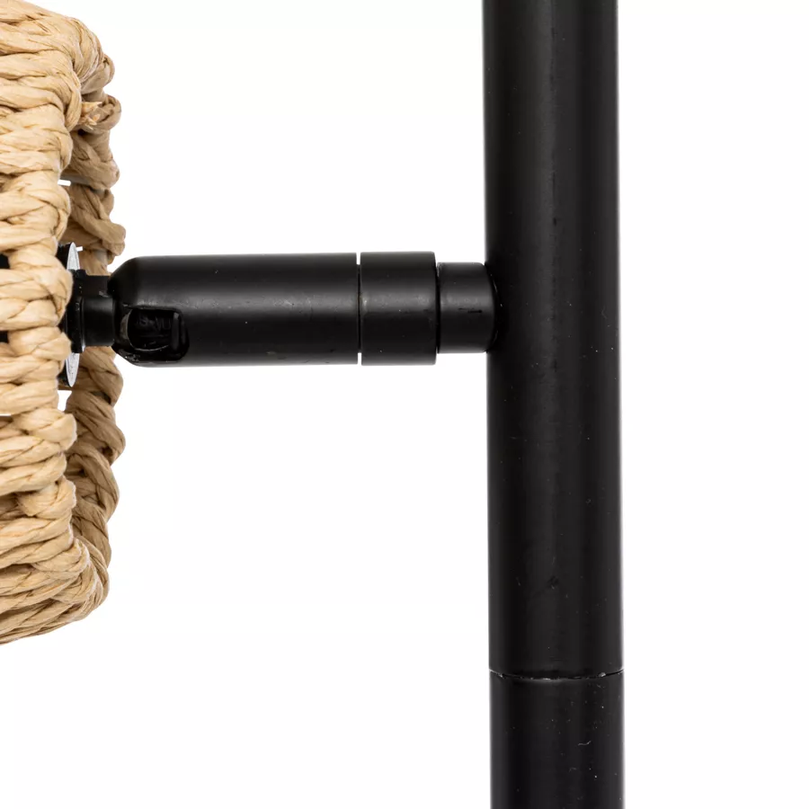 Metalen en touw staande lamp met 3 lampenkappen (H150 cm) Giada Beige