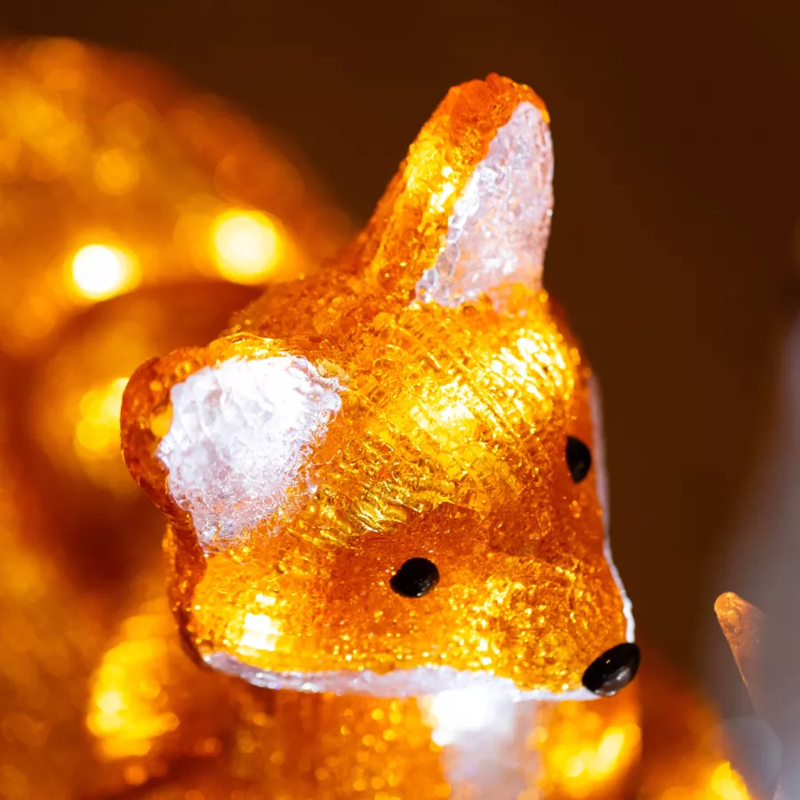 Renne lumineux 180 LED (H95 cm) Lapin et renard Blanc froid