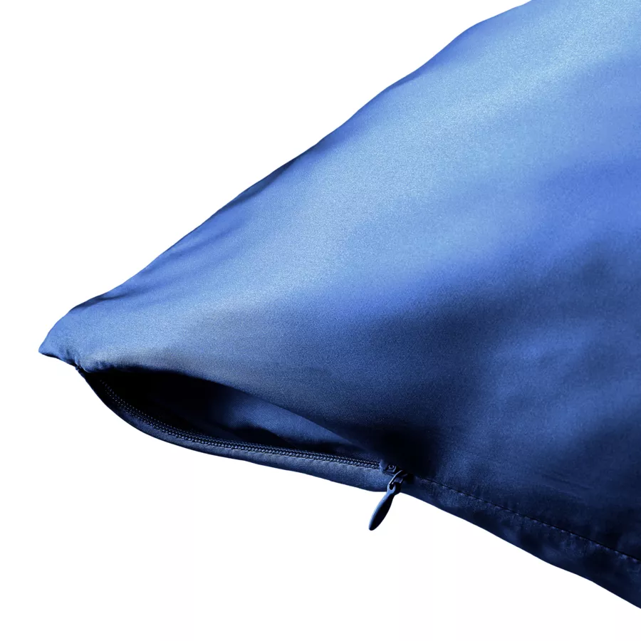 Taie d'oreiller carrée soie de mûrier (63 x 63 cm) Mizuki Bleu marine