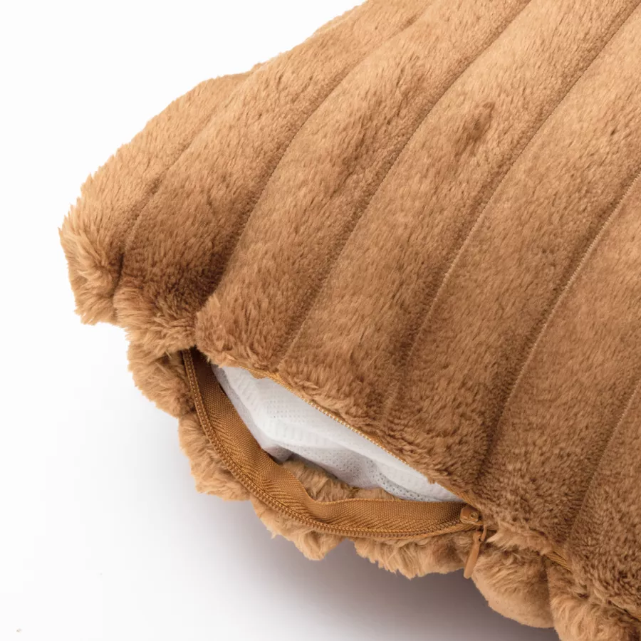 Housse de coussin rectangulaire flanelle (30 x 50 cm) Dune Camel