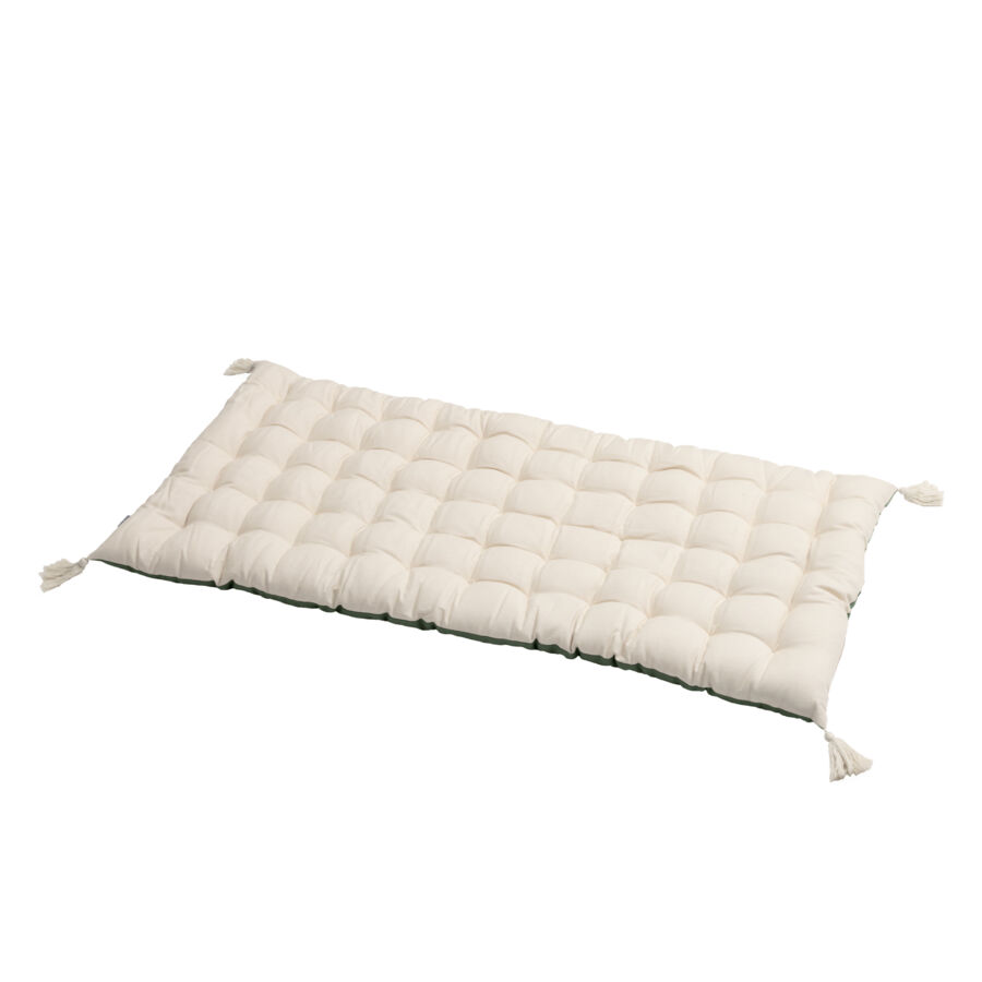 Vloermatras katoen (60 x 120 cm) Pixel Tweekleurig Kaki groen / Beige