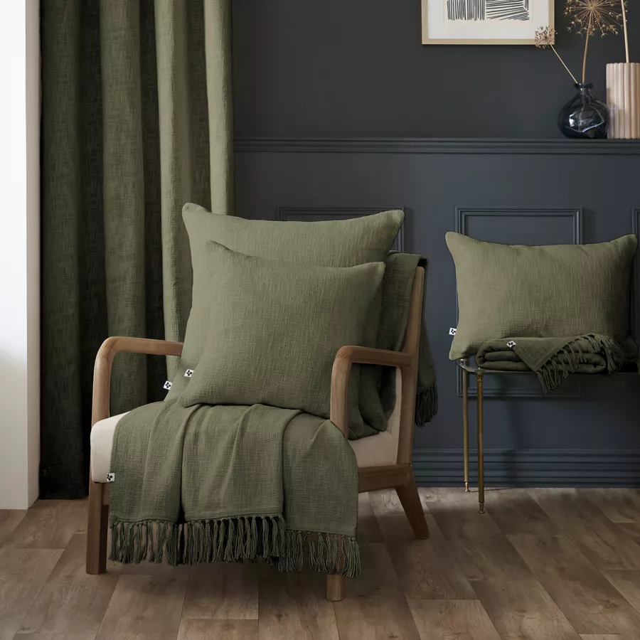 Cojín rectangular algodón (40 x 60 cm) Sixtine Verde romero 
