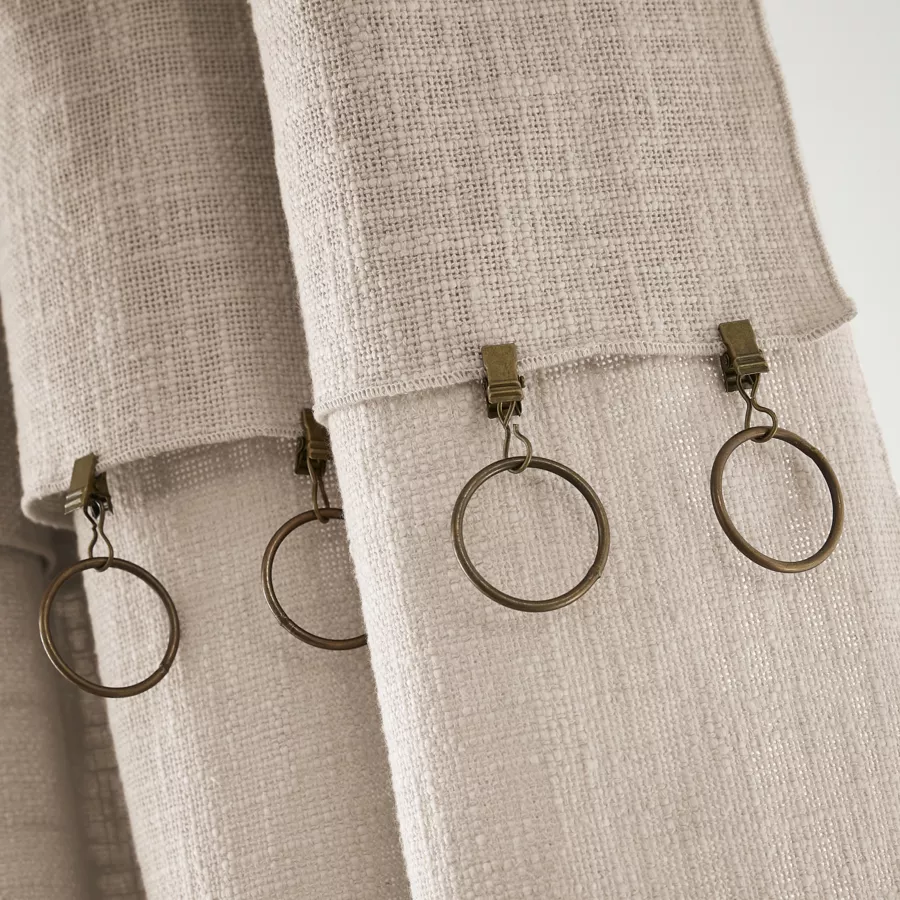 Cortina de algodón ajustable (140 x max 270 cm) Sixtine Beige