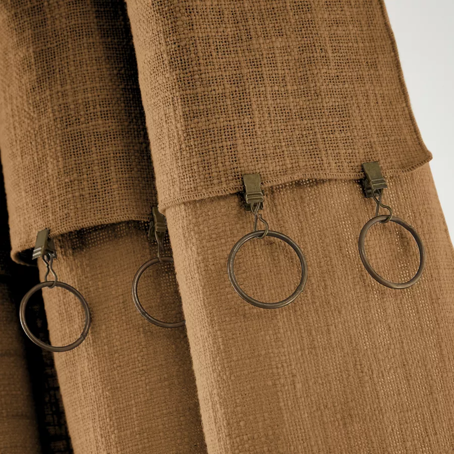 Cortina de algodón ajustable (140 x max 270 cm) Sixtine Camel