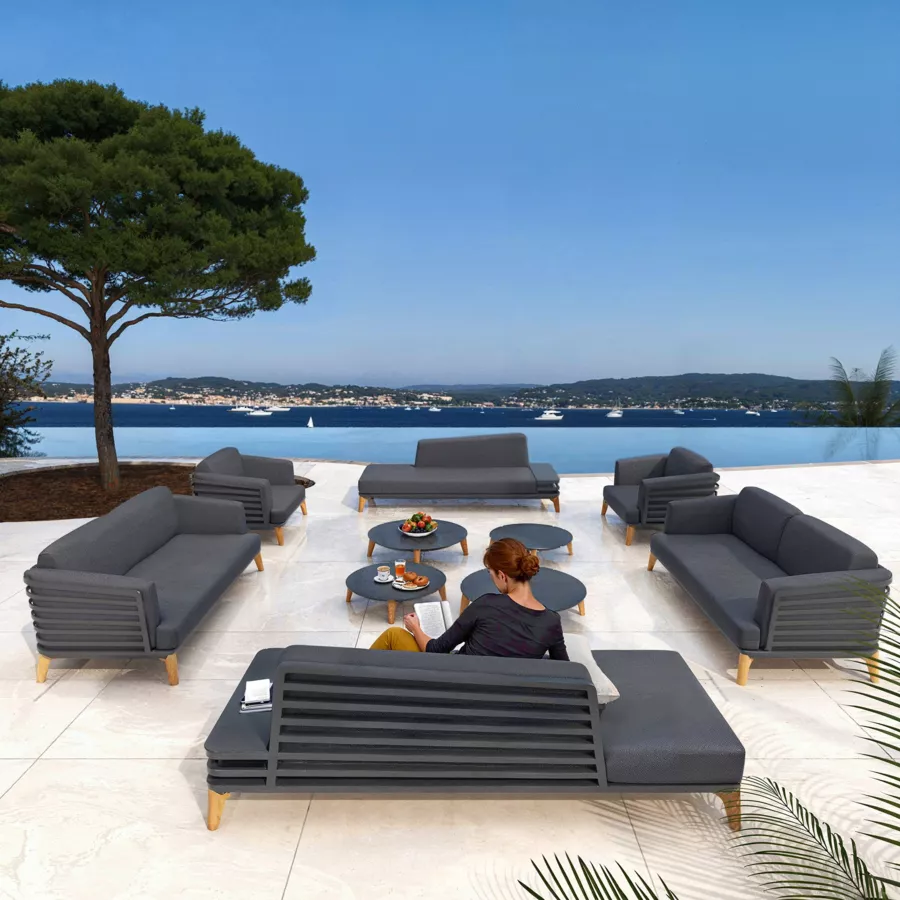 Tuinmeridiaan van aluminium Monte Carlo Antracietgrijs