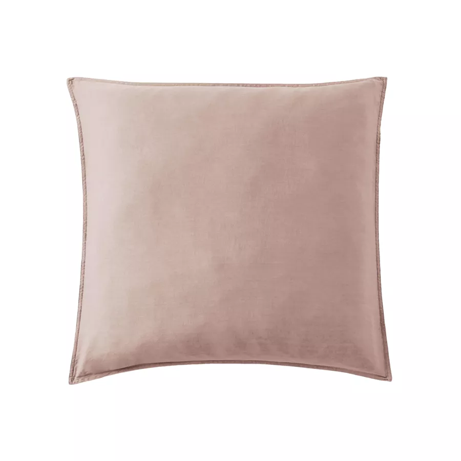 Funda de almohada cuadrada lyocell Tencel™ lavado (63 x 63 cm) Olivia Rosa rubor