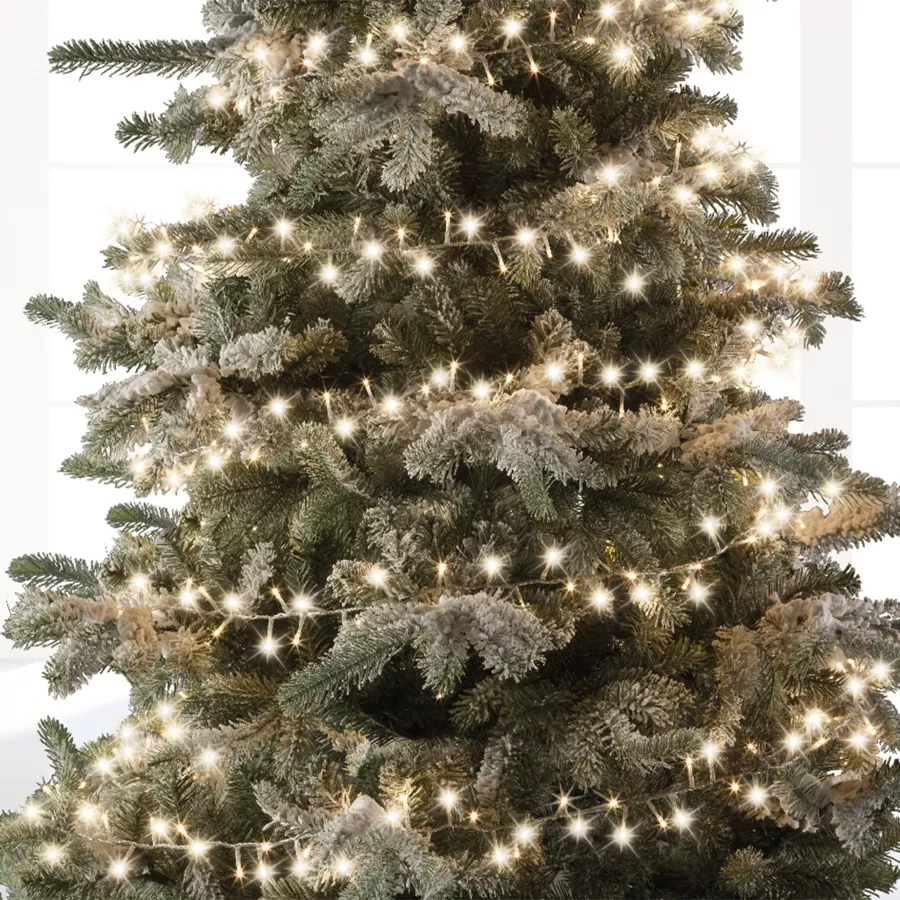 Guirlande lumineuse 45 m 2000 LED câble transparent NewLuxe Blanc chaud