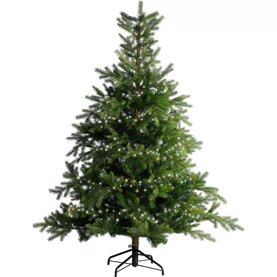 Guirlande lumineuse 36 m 1800 LED câble vert Luxe Bicolore Blanc chaud et froid