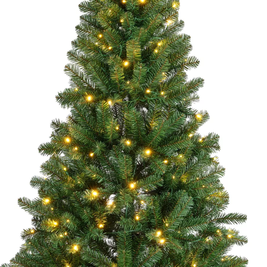 Verlichte kunstkerstboom 260 LED H180 cm King Groen spar