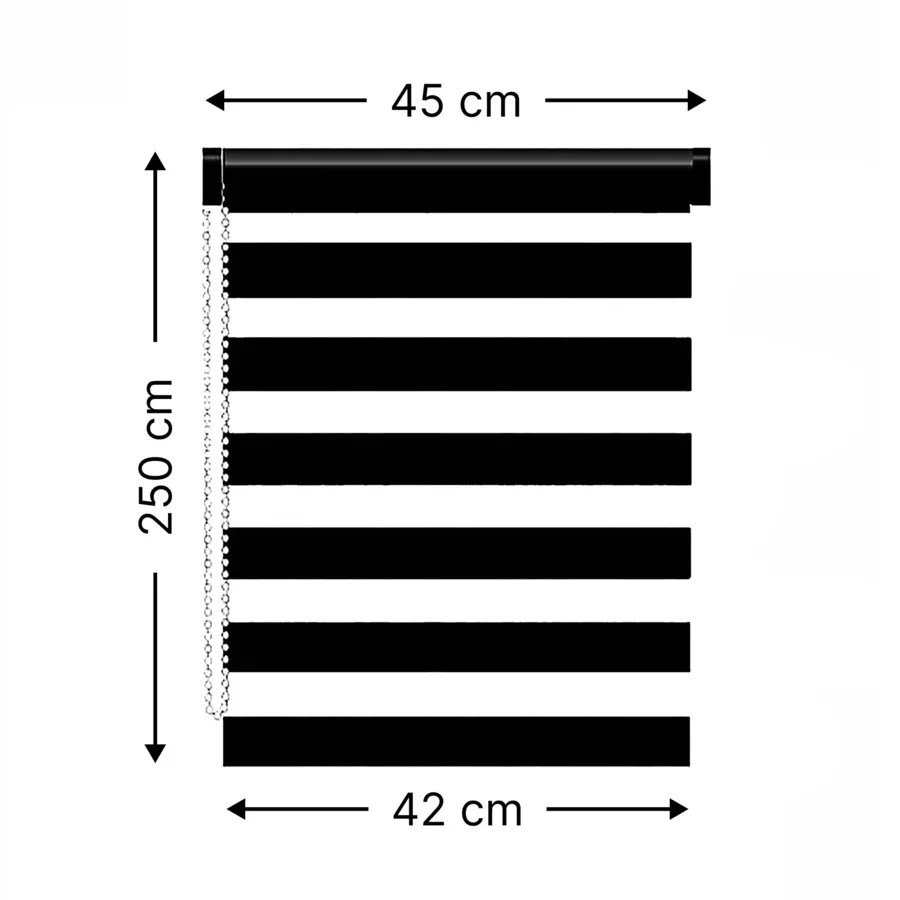 Store enrouleur Jour / Nuit (45 x 250 cm) Beige chiné