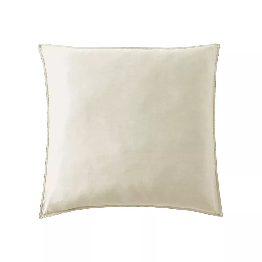 Taie d'oreiller carrée lyocell Tencel™ lavé (63 x 63 cm) Olivia Beige pampa