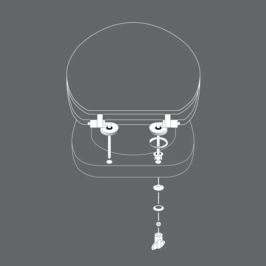 Abattant WC (37 x 46 cm) Jade, MDF ImprimŽ