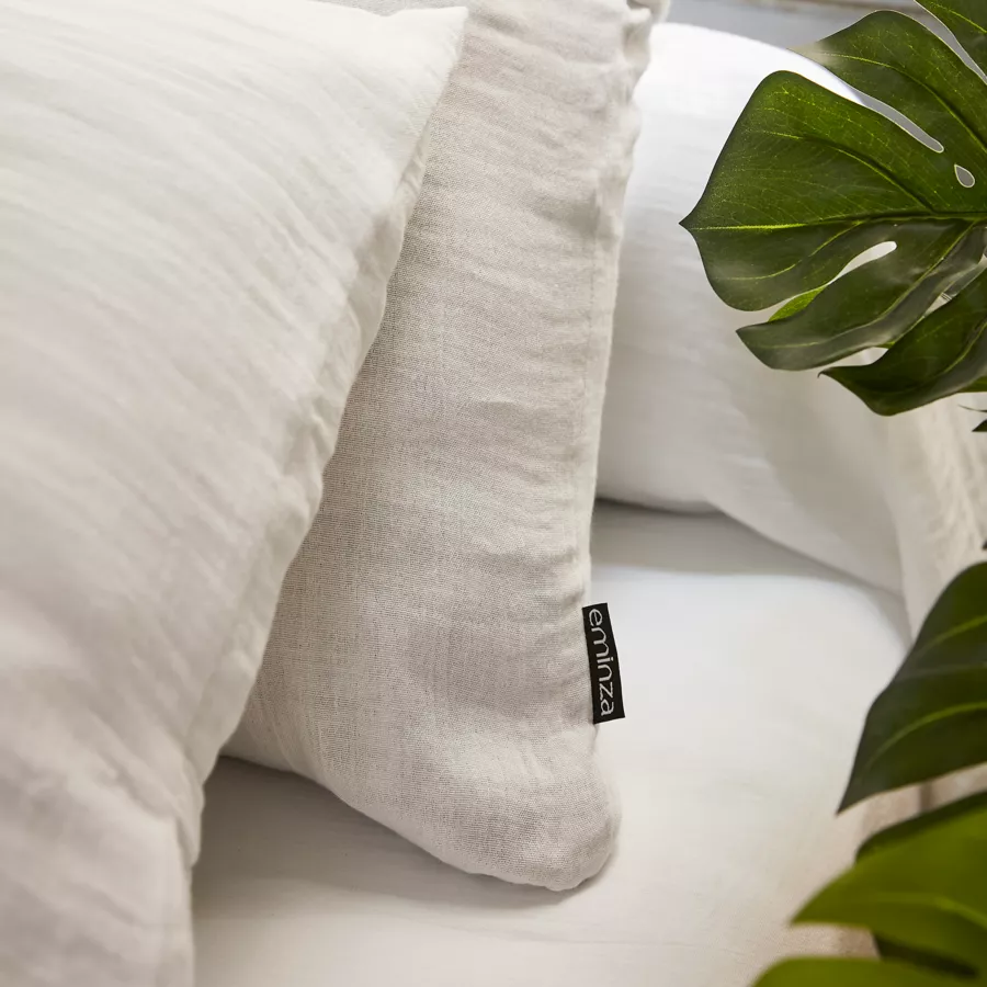 Drap housse gaze de coton (140 cm) Gaïa Blanc chantilly 5