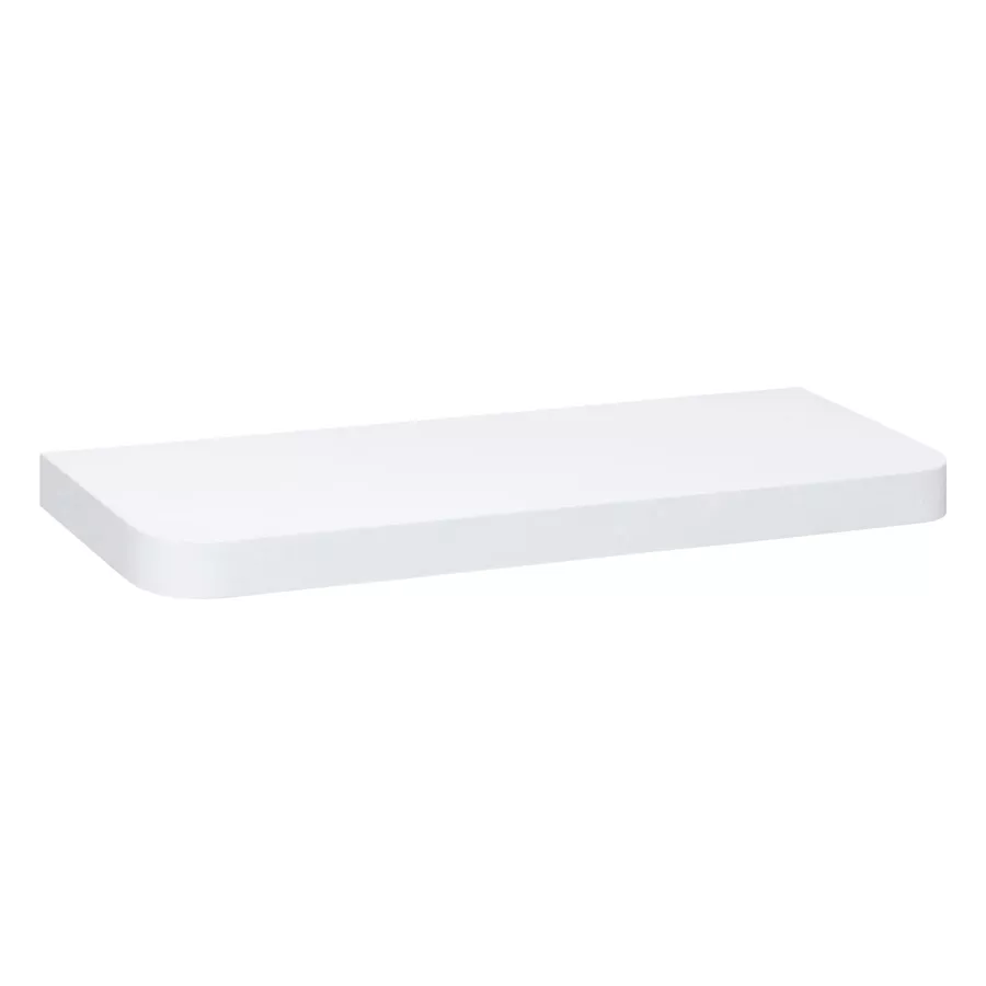 Houten muurplank (60 cm) Afgeronde hoeken Fixy Wit