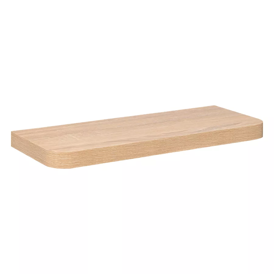 Etagère murale en bois (60 cm) Coins arrondis Fixy Naturel