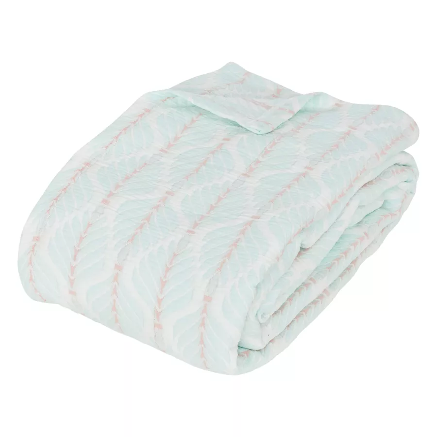 Geweven bedsprei (260 x 240 cm) Wild Lichtblauw