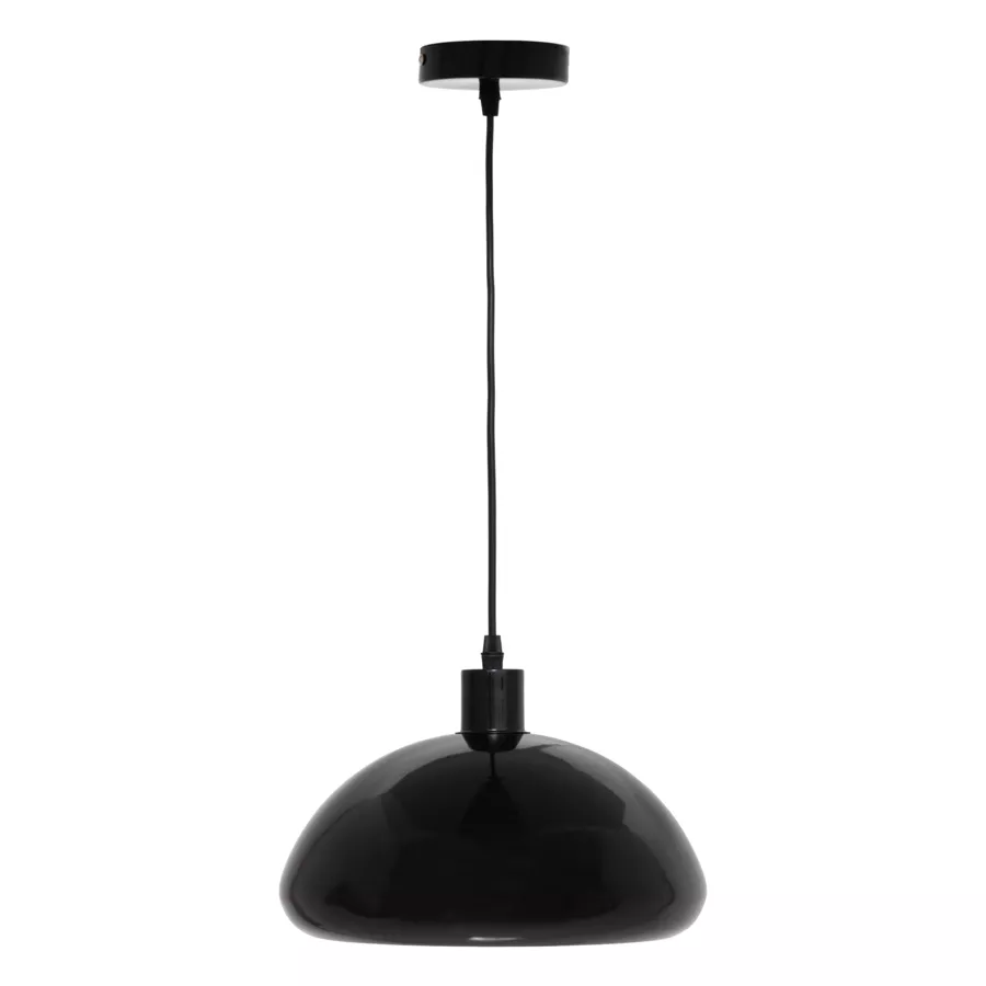 Suspension luminaire métal (27,5 x 13,4 cm) Savio Noir
