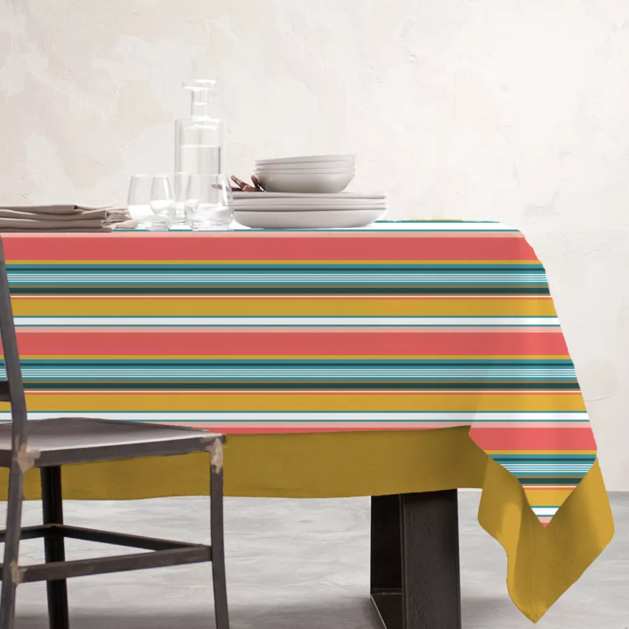 EM - Nappe en coton enduit 150 x 350 cm BONIFACIO
