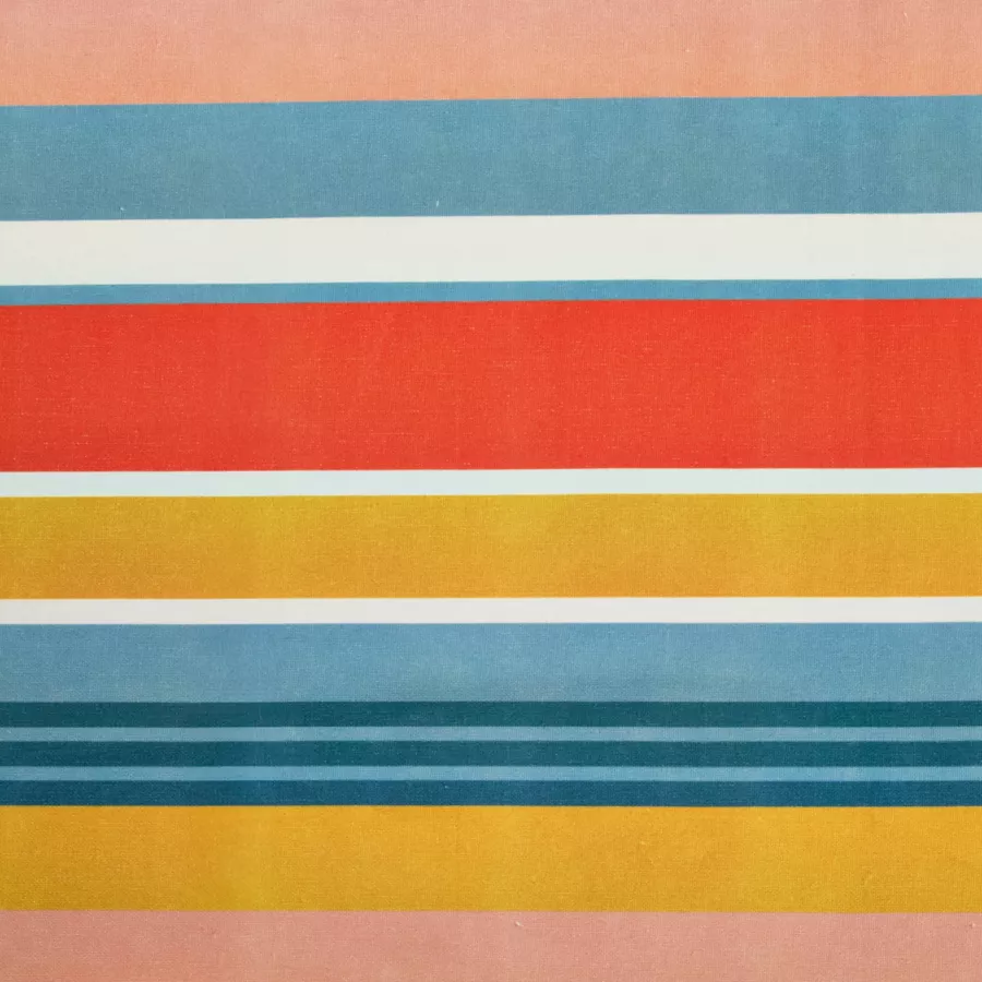 Mantel rectangular de algodón revestido (150 x 350 cm) Mandarine Multicolor
