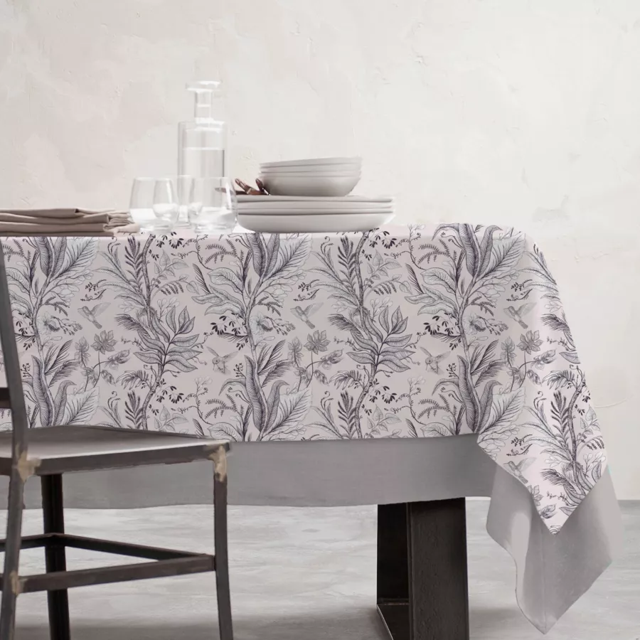 EM - Nappe en coton enduit 150 x 350 cm COLIBRI
