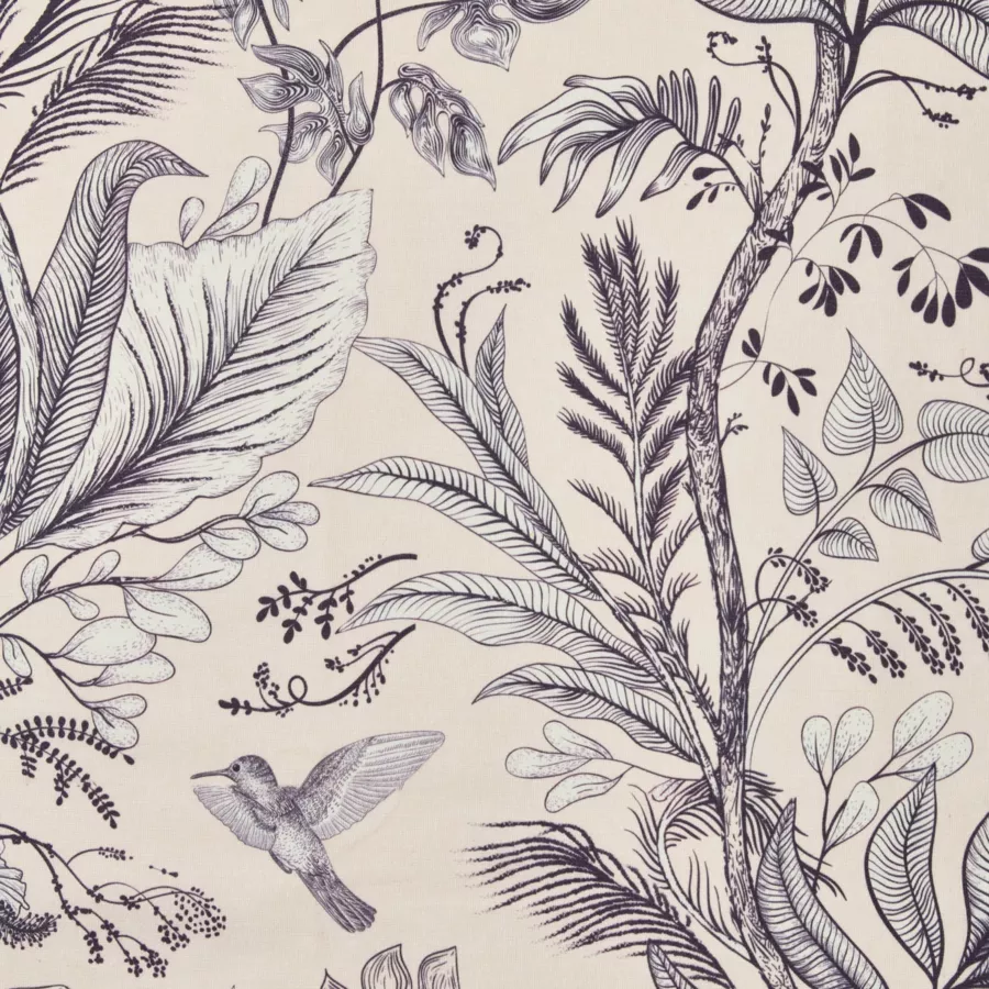 Tischdecke rechteckig Baumwolle beschichtet (150 x 250 cm) Colibri Grau