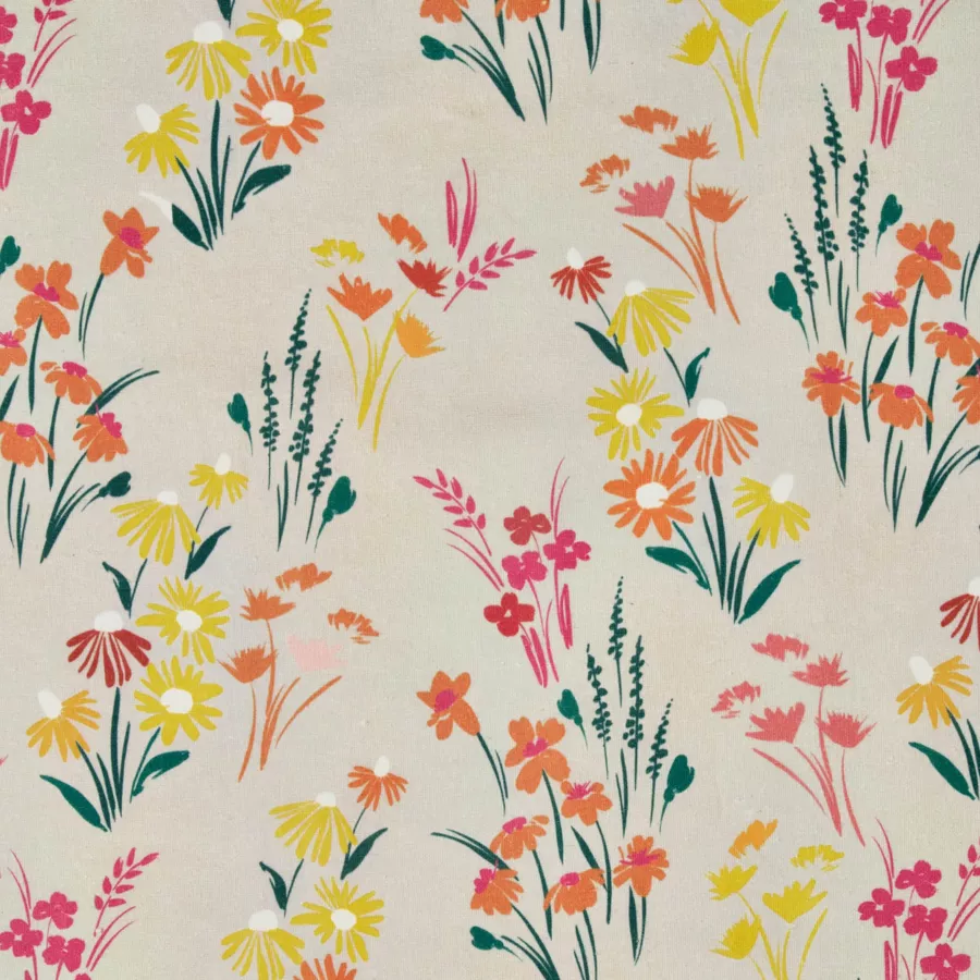EM - Nappe en coton enduit 150 x 350 cm JULIETTE pampa